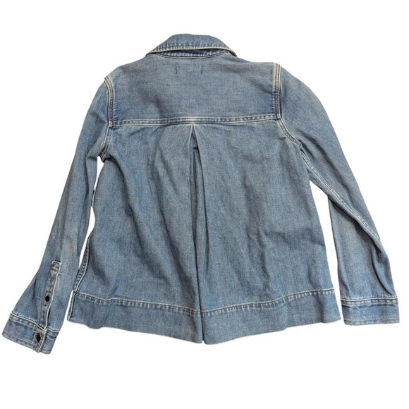 Madewell Northward Cropped Military Denim Jacket XS - Picture 3 of 9